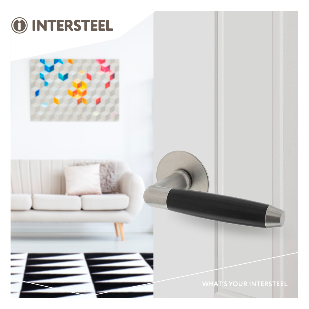 Intersteel Deurkruk Combinatie met zelfklevend rozet ø55x2 mm rvs geborsteld 2 0035.063102 9