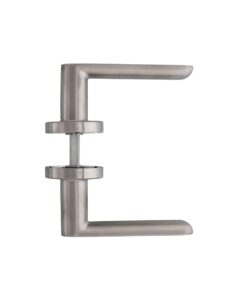 Intersteel Deurkruk Massief strak-elegant geveerd op rozet Ø53x10 met ring rvs geborsteld 5 0035.064302 5