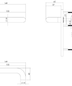 Intersteel Deurkruk Rond brandvertragend 9mm op kortschild blind rvs 3 0035.077511 2 1