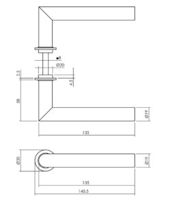 Intersteel Deurkruk Jura met minimalistische rozet rvs geborsteld 7 0035.092002 2 1
