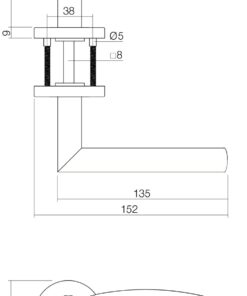 Intersteel Deurbeslag set loopslot wit met deurkruk Lisa/90° basic rvs 4 0035.124098 2