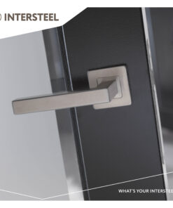 Intersteel Deurkruk Vierkant op vierkant rozet rvs geborsteld 7 0035.124902 9