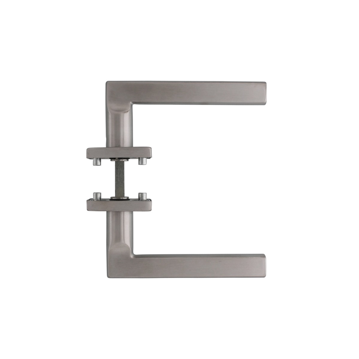 Intersteel Deurkruk Hoek 90° plat op vierkant rozet rvs geborsteld 2 0035.125202 5
