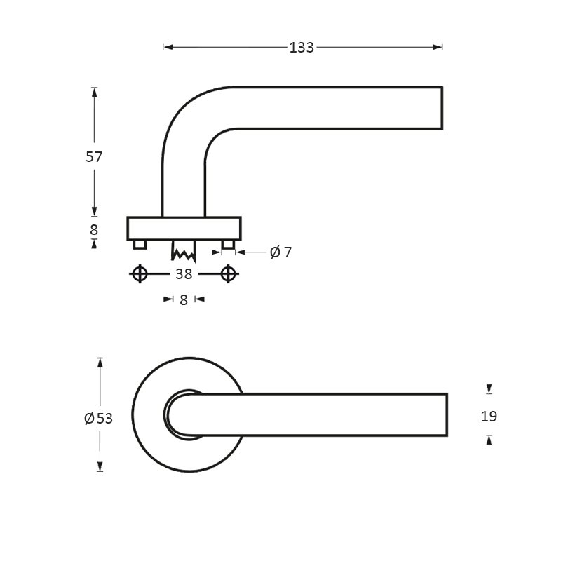 Intersteel Deurkruk Lisa 90° op rozet rvs geborsteld 3 0035.127602 2