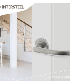 Intersteel Deurkruk Sabel op rozet met 7 mm nok rvs geborsteld 7 0035.128202 9