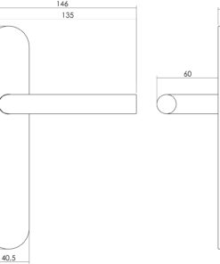 Intersteel Deurkruk Hoek 90° op op schild blind rvs geborsteld 3 0035.129711 2