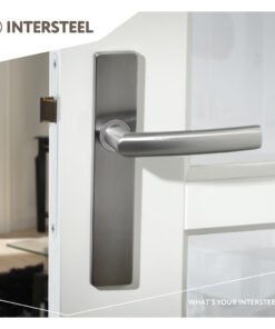 Intersteel Deurkruk Blok op rechthoekig schild blind rvs geborsteld 4 0035.132711 9