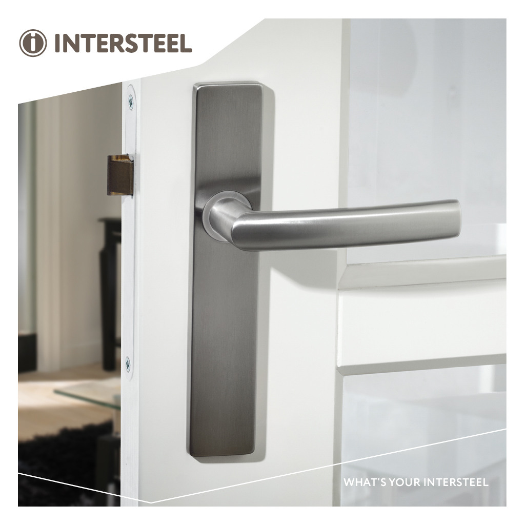 Intersteel Deurkruk Blok op rechthoekig schild blind rvs geborsteld 2 0035.132711 9