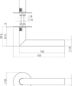Intersteel Deurkruk Jura met zelfklevend rozet rvs 4 0035.158302 2