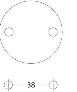 Intersteel Rozet rond plat 50 mm blind rvs geborsteld 3 0035.340919 2