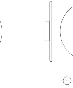 Intersteel Rozet rond plat 50 mm toilet-/badkamersluiting zonder venster met 8 mm stift rvs geborsteld 3 0035.340999 2