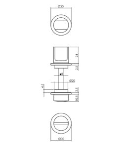 Intersteel WC-sluiting met minimalistische ronde rozet rvs geborsteld 3 0035.343860 2 1