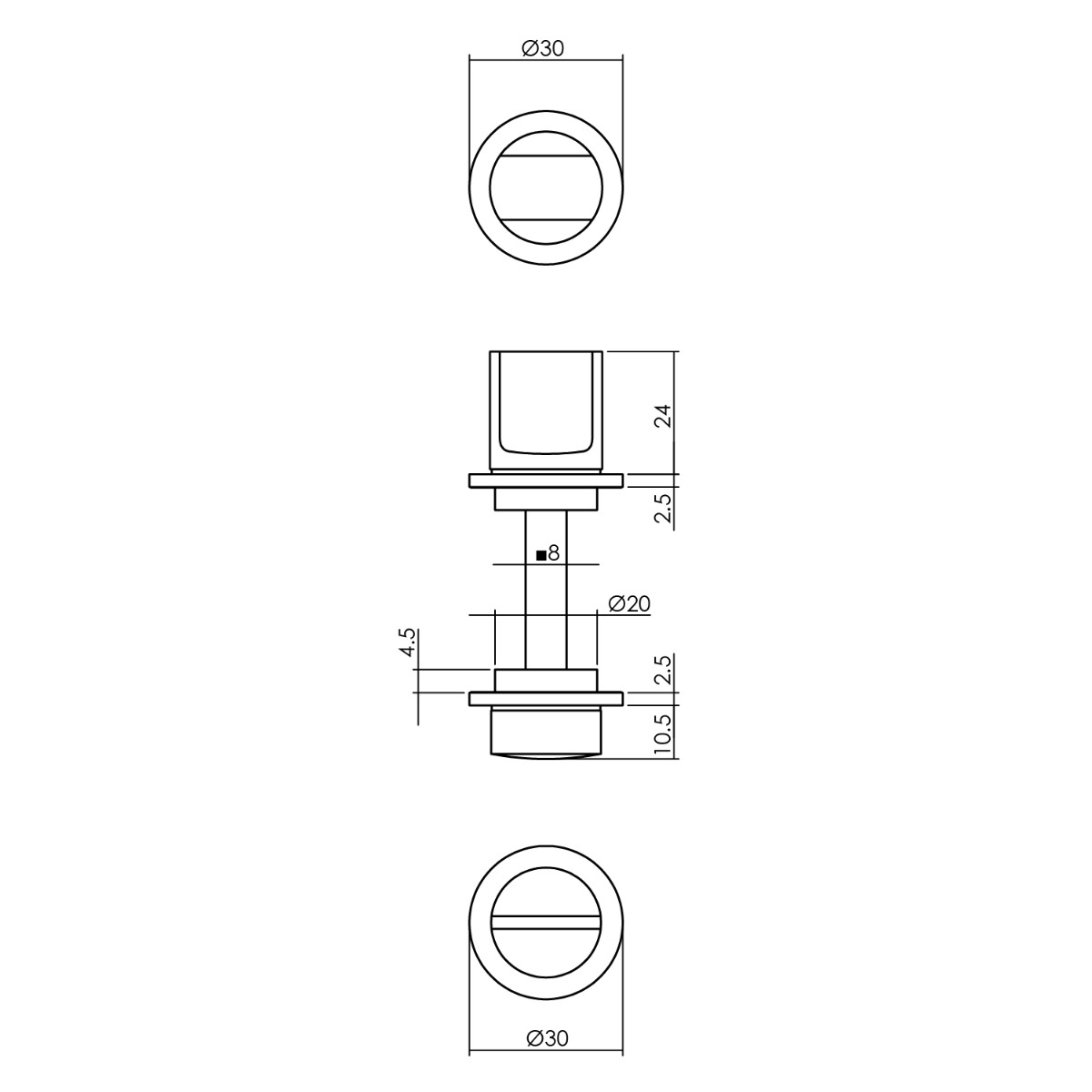 Intersteel WC-sluiting met minimalistische ronde rozet rvs geborsteld 2 0035.343860 2 1