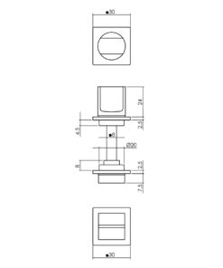 Intersteel WC-sluiting met minimalistische vierkante rozet rvs geborsteld 3 0035.343960 2