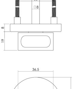 Intersteel Deurbeslag set wc-slot 63/8mm rvs + deurkruk Hoek 90° rvs + wc-sluiting 7 0035.351260 2 2