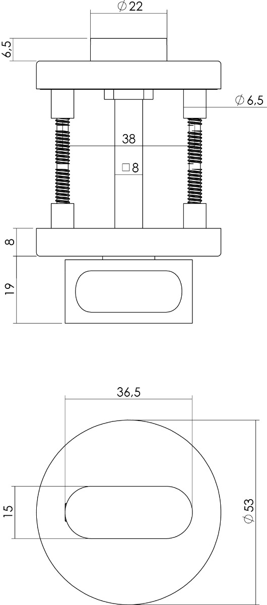 Intersteel Deurbeslag set wc-slot 63/8mm rvs + deurkruk Hoek 90° rvs + wc-sluiting 4 0035.351260 2 2