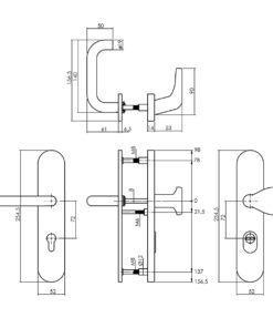 Intersteel Veiligheidsbeslag SKG*** met kerntrekbeveiliging profielcilindergat 72 mm voordeurbeslag rvs geborsteld 3 0035.377636 2