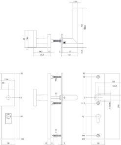 Intersteel Veiligheidsbeslag SKG*** met kerntrekbeveiliging profielcilindergat 72 mm voordeurbeslag rechthoekig rvs geborsteld 6 0035.396236z 2