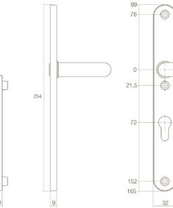 Intersteel Veiligheidsbeslag SKG*** met kerntrekbeveiliging profielcilindergat 72 mm ovaal voordeurbeslag rvs geborsteld 3 0035.398336 2