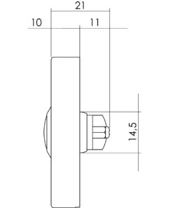 Intersteel Deurbel rond verdekt ø53x10 rvs geborsteld 6 0035.399040 2