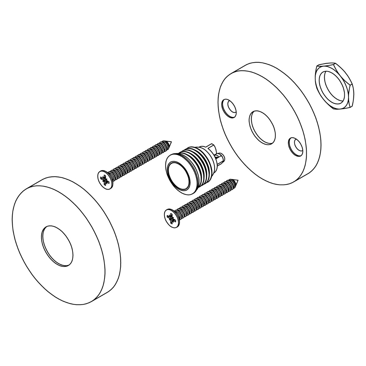Intersteel Deurbel rond verdekt ø53x10 rvs geborsteld 4 0035.399040 3