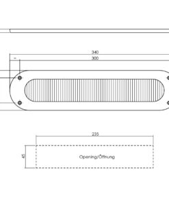 Intersteel Tochtwering ovaal rvs geborsteld 3 0035.401502 2 1