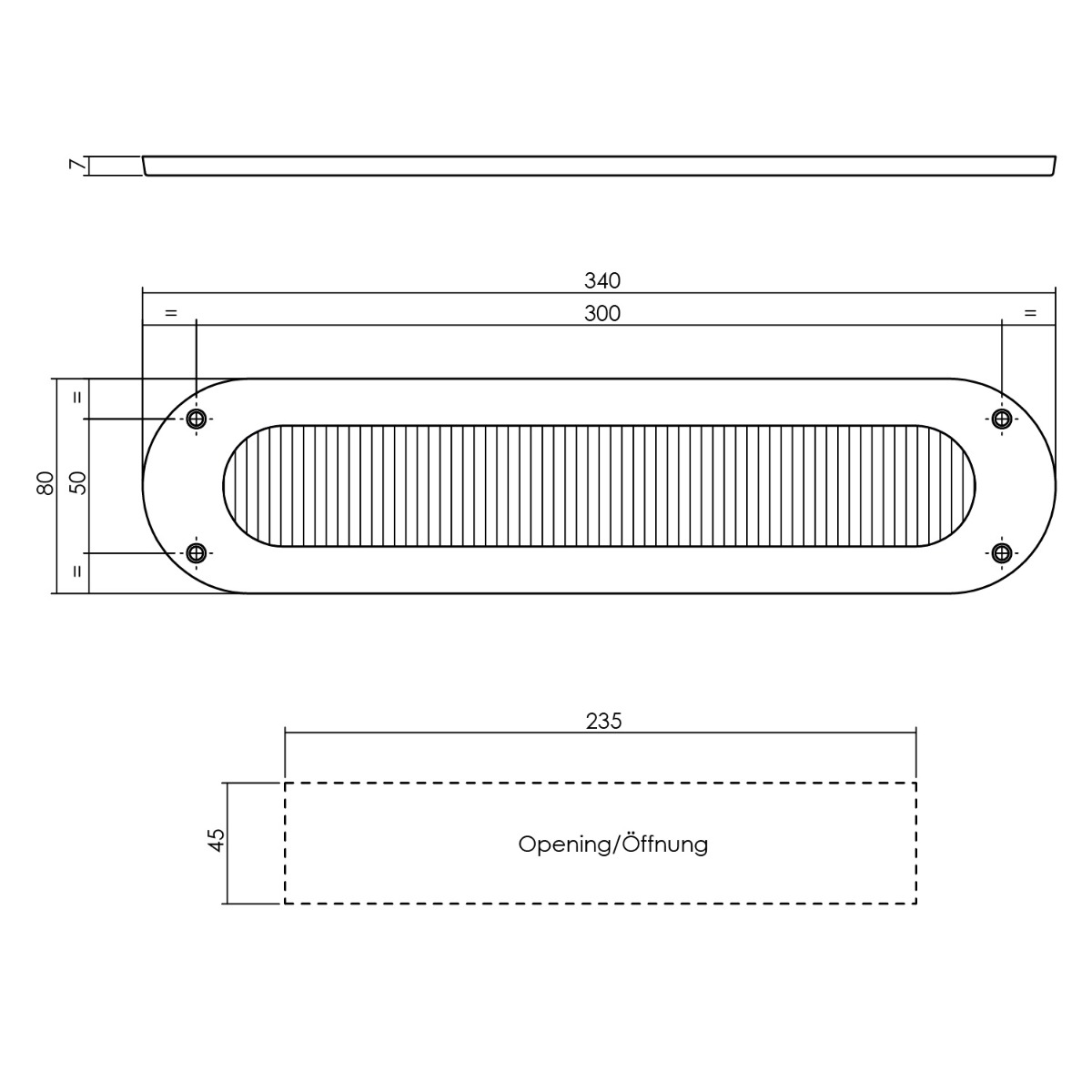 Intersteel Tochtwering ovaal rvs geborsteld 2 0035.401502 2 1