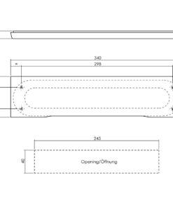 Intersteel Tochtwering rechthoek met klep verdekt rvs geborsteld 3 0035.401511 2 1