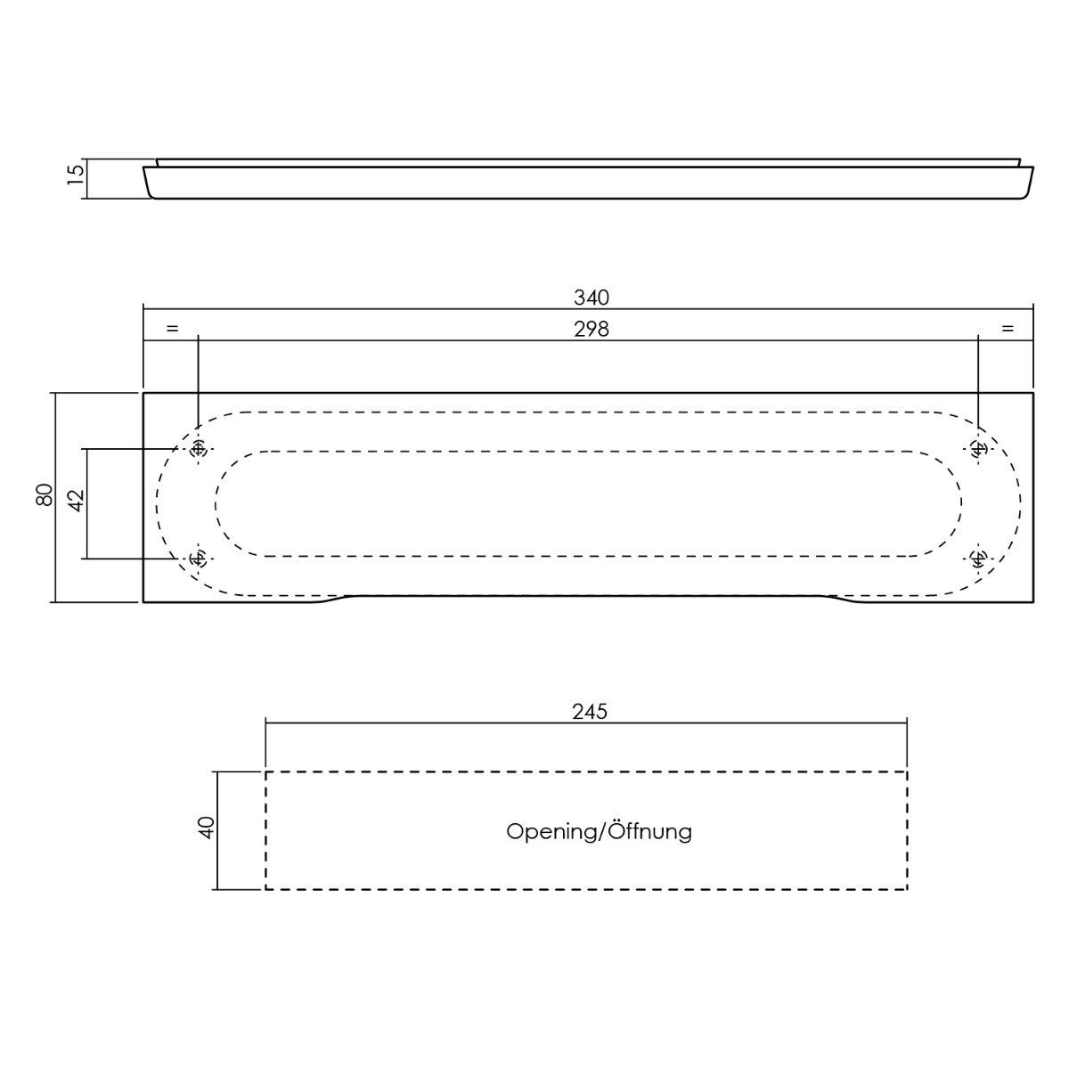 Intersteel Tochtwering rechthoek met klep verdekt rvs geborsteld 2 0035.401511 2 1
