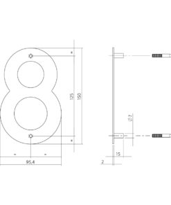 Intersteel Huisnummer 8 150x2mm rvs geborsteld 3 0035.402078 2