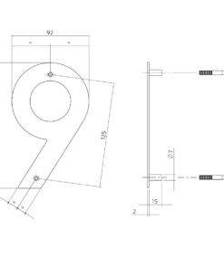 Intersteel Huisnummer 9 150x2mm rvs geborsteld 3 0035.402079 2
