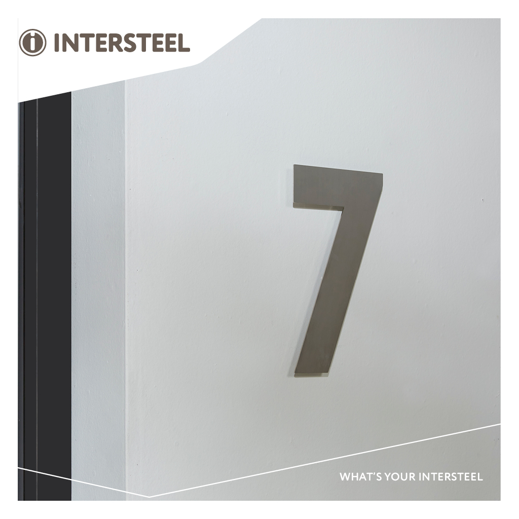 Intersteel Huisnummer 7 XL hoogte 30 cm rvs geborsteld 4 0035.402117 10