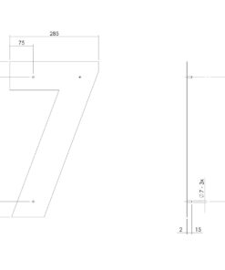 Intersteel Huisnummer 7 XXL hoogte 50 cm rvs geborsteld 4 0035.402127 2