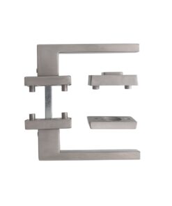 Intersteel Set achterdeurbeslag Amsterdam op vierkante massieve rozet SKG*** met kerntrekbeveiliging rvs geborsteld 4 0035.405727 5