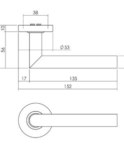 Intersteel Voordeurset veiligheidsbeslag SKG*** rond rozet rvs geborsteld met kerntrekbeveiliging 10 0035.405790 2
