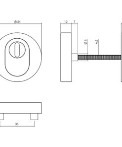 Intersteel Voordeurset veiligheidsbeslag SKG*** rond rvs geborsteld 5 0035.405790 3 1