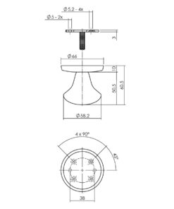 Intersteel Voordeurset veiligheidsbeslag SKG*** rond rozet rvs geborsteld met kerntrekbeveiliging 12 0035.405790 4