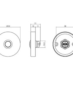 Intersteel Voordeurset veiligheidsbeslag SKG*** rond rozet rvs geborsteld met kerntrekbeveiliging 13 0035.405790 5