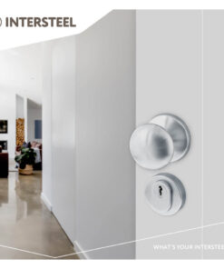 Intersteel Voordeurset veiligheidsbeslag SKG*** rond rozet rvs geborsteld met kerntrekbeveiliging 9 0035.405790 9