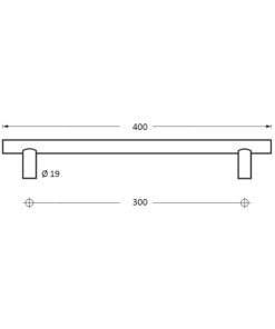 Intersteel Deurgrepen 400 mm T-vorm rvs geborsteld 3 0035.432412 2