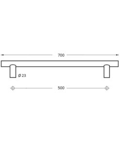 Intersteel Deurgrepen 700 mm T-vorm rvs geborsteld 3 0035.432542 2