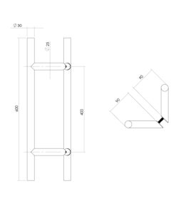 Intersteel Deurgrepen per paar T-schuin 600x90x30 HoH 400 rvs 3 0035.432932 2