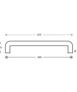 Intersteel Deurgrepen 425 mm U-vorm rvs geborsteld 3 0035.433332 2