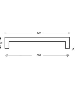 Intersteel Deurgrepen 320 mm recht-90° rvs geborsteld 3 0035.433512 2