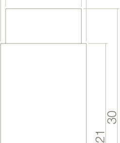 Intersteel Deurstop wandmontage 22x30mm kort rvs geborsteld 5 0035.442130 2
