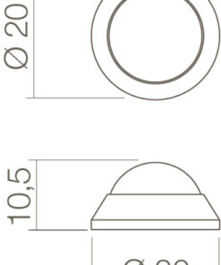 Intersteel Deurstop bol ø20mm wandmontage rvs geborsteld 4 0035.442150 2