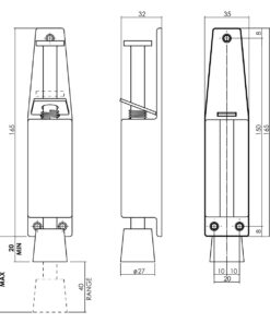 Intersteel Deurvastzetter 180 mm rvs geborsteld 3 0035.444000 2 1