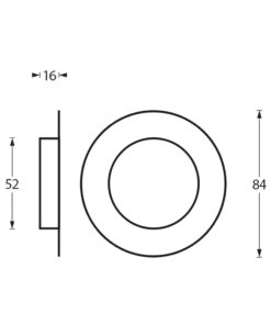 Intersteel Schuifdeurkom ø52/85mm rvs geborsteld 5 0035.447650 2