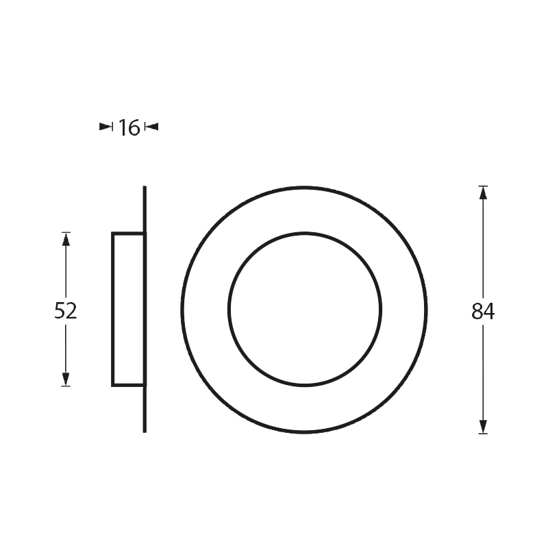 Intersteel Schuifdeurkom ø52/85mm rvs geborsteld 3 0035.447650 2
