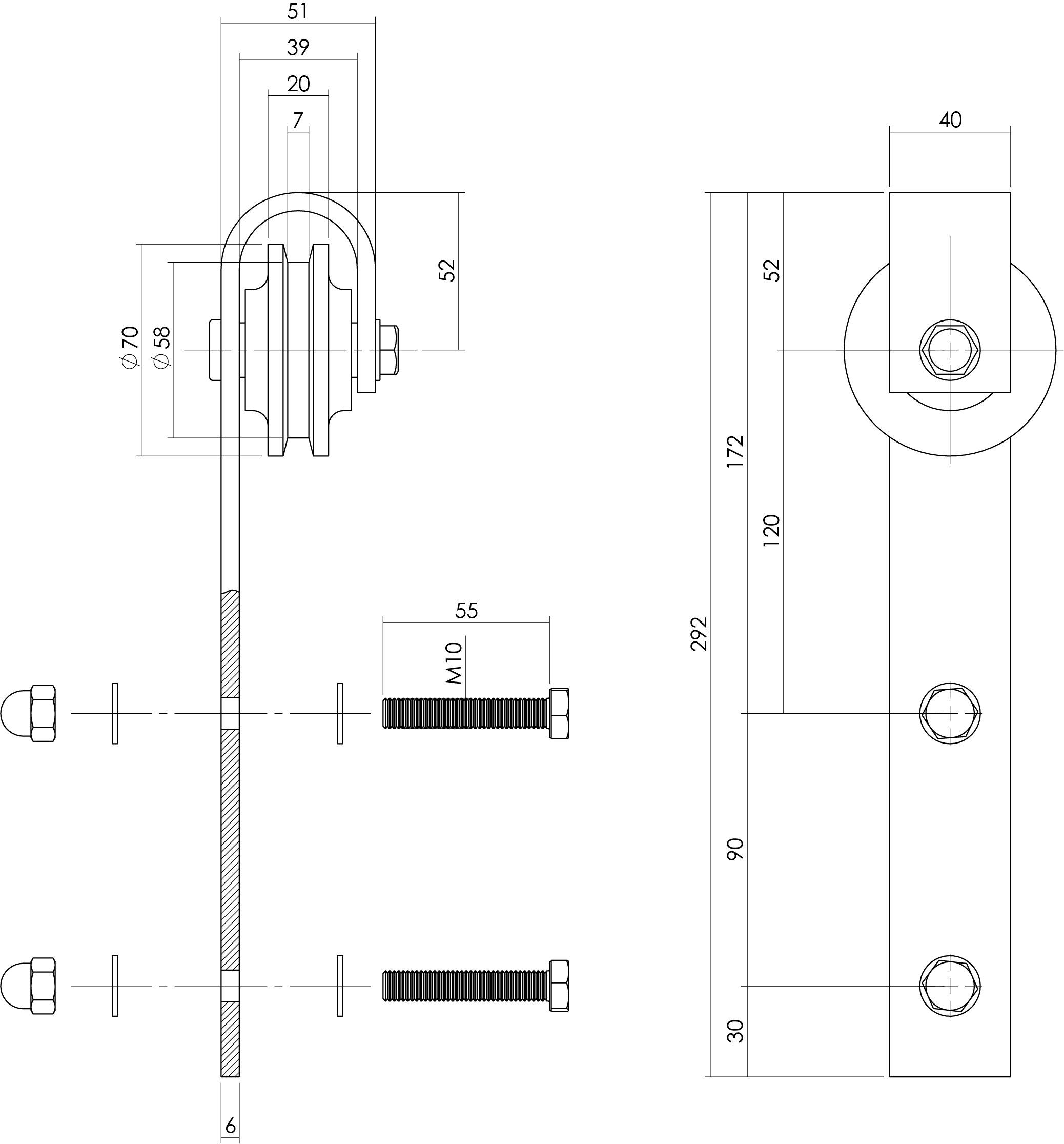 Intersteel Set van 2 hangrollen Basic rvs geborsteld 2 0035.450105 2